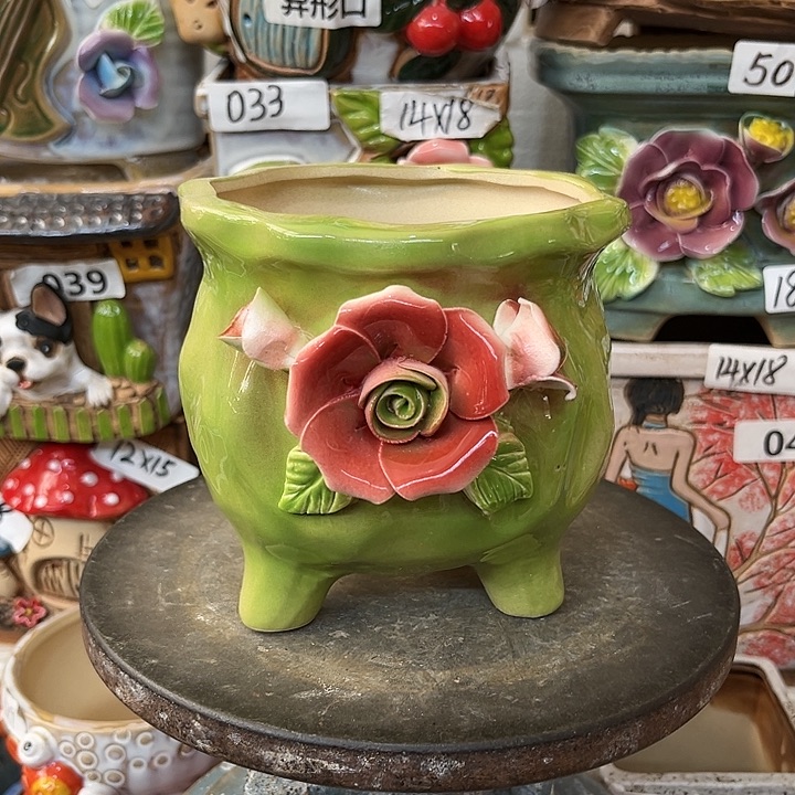 粗陶材质多肉花盆