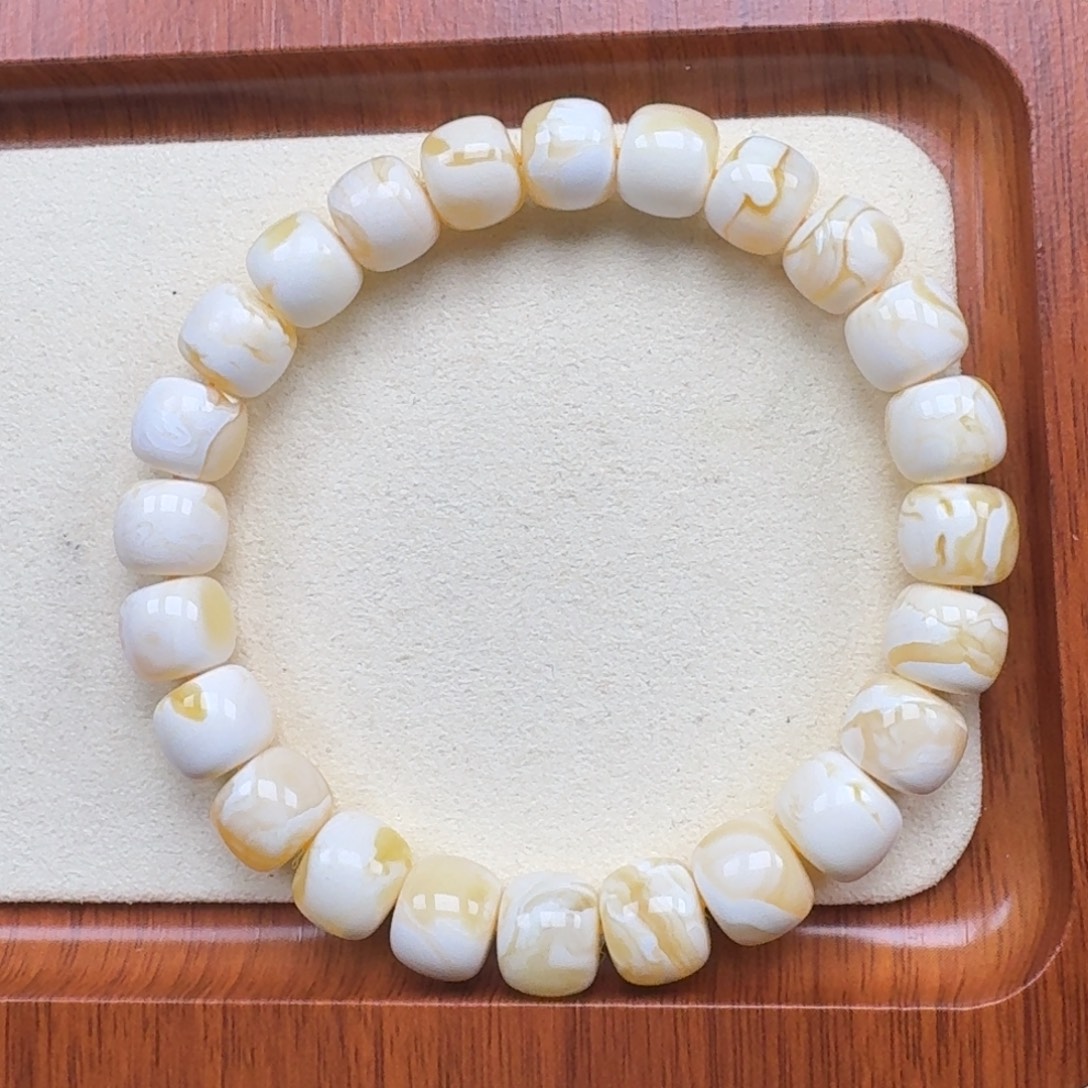 W***F未镶嵌蜜蜡手链10mm裸发