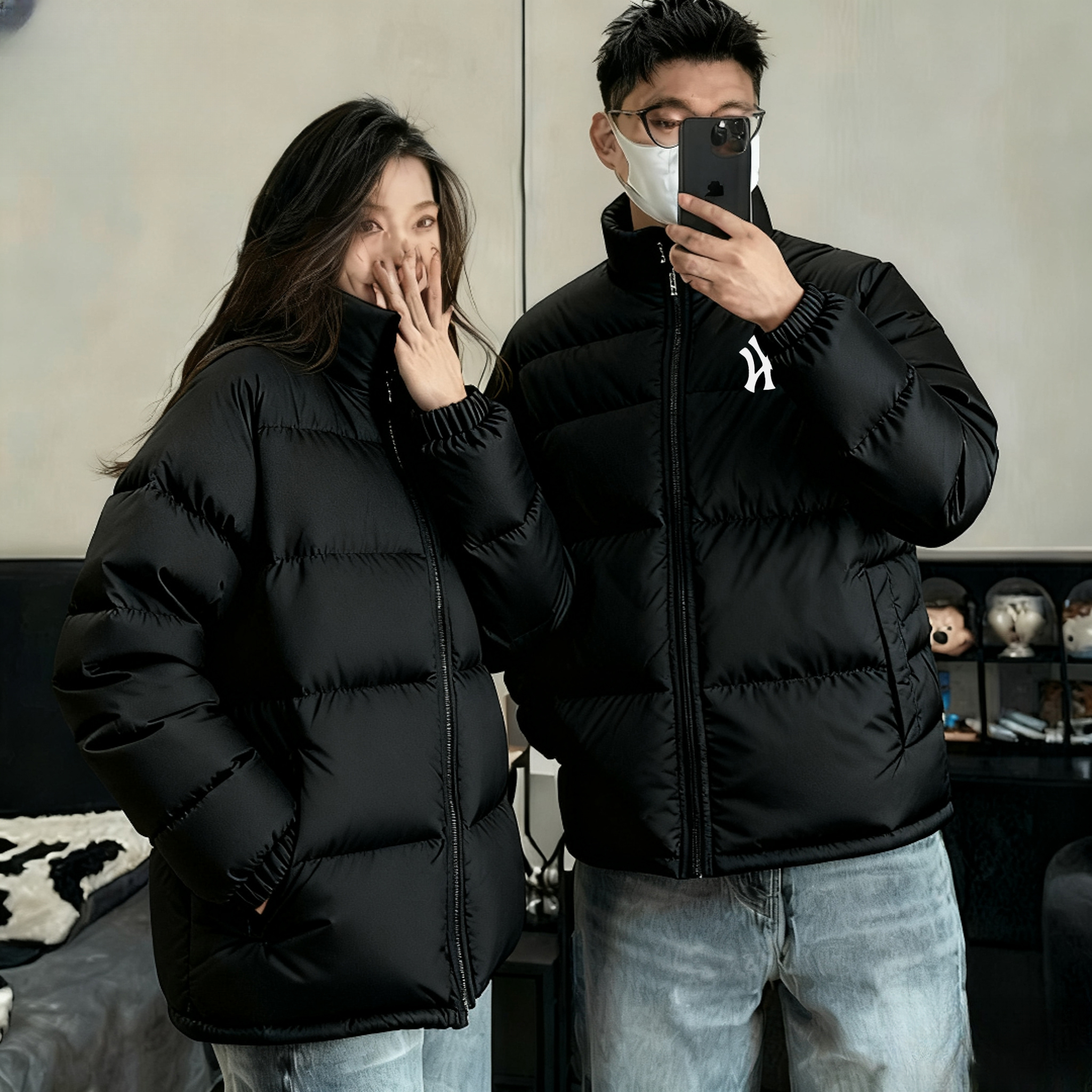 冬季面包服男女同款情侣款加厚保暖棉服