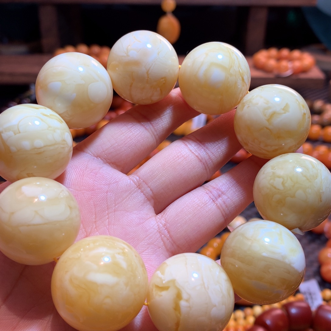 蜜蜡未镶嵌手串蜜蜡手串