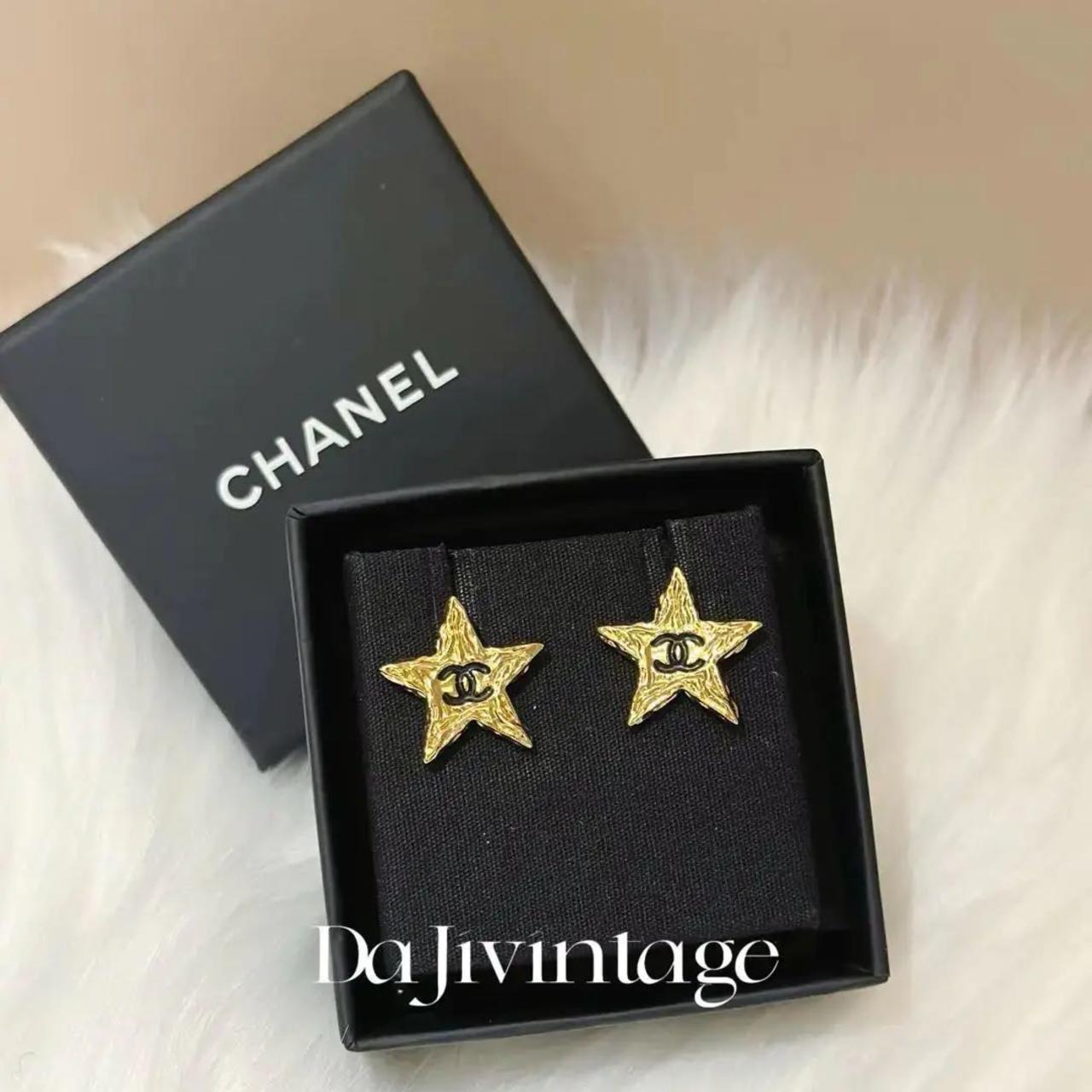 99新 Chanel/香奈儿 大吉中古/金色熔岩五角星耳钉