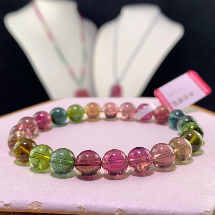 双色碧玺手链未镶嵌