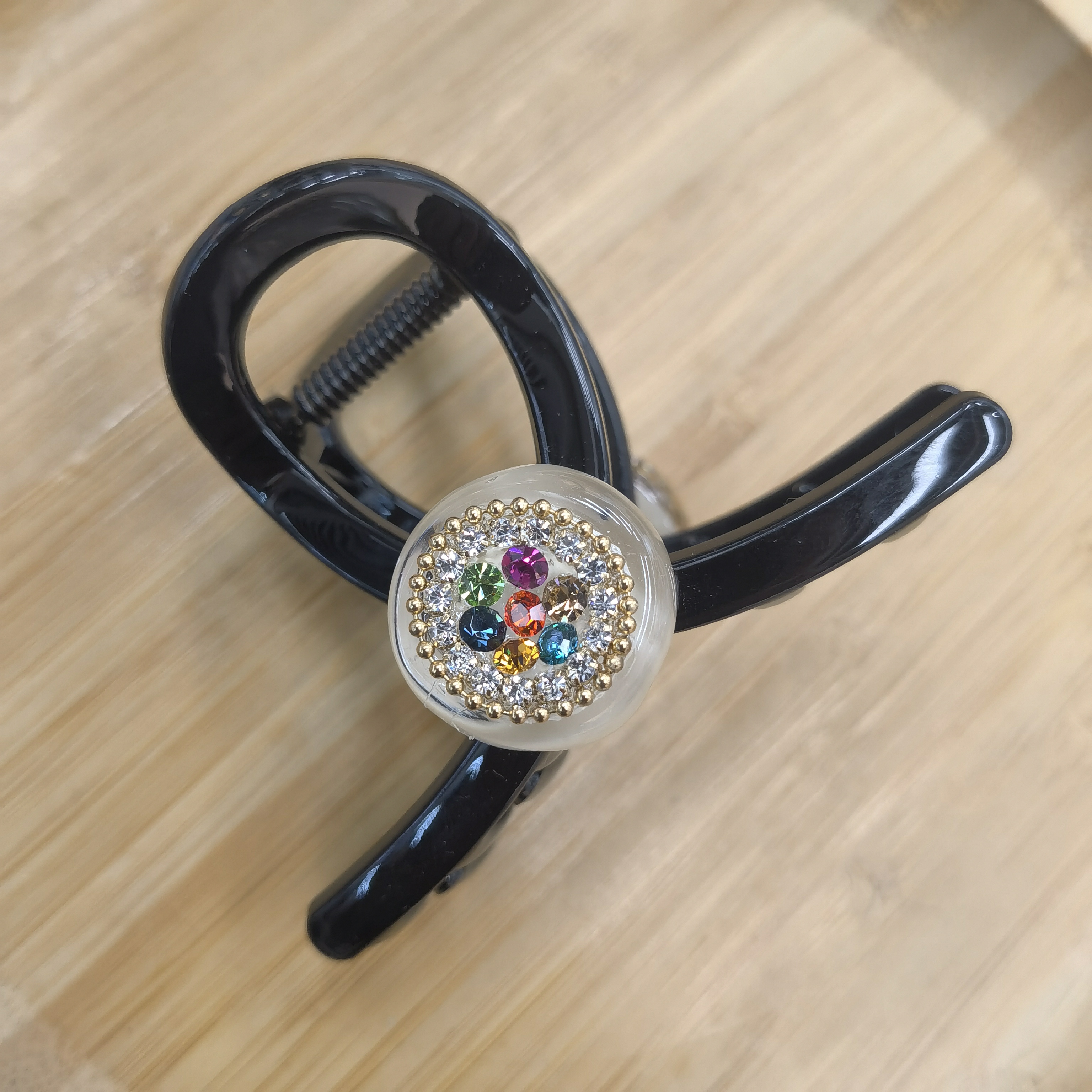 E796彩色圆形闪闪长不大泡菜款抓夹