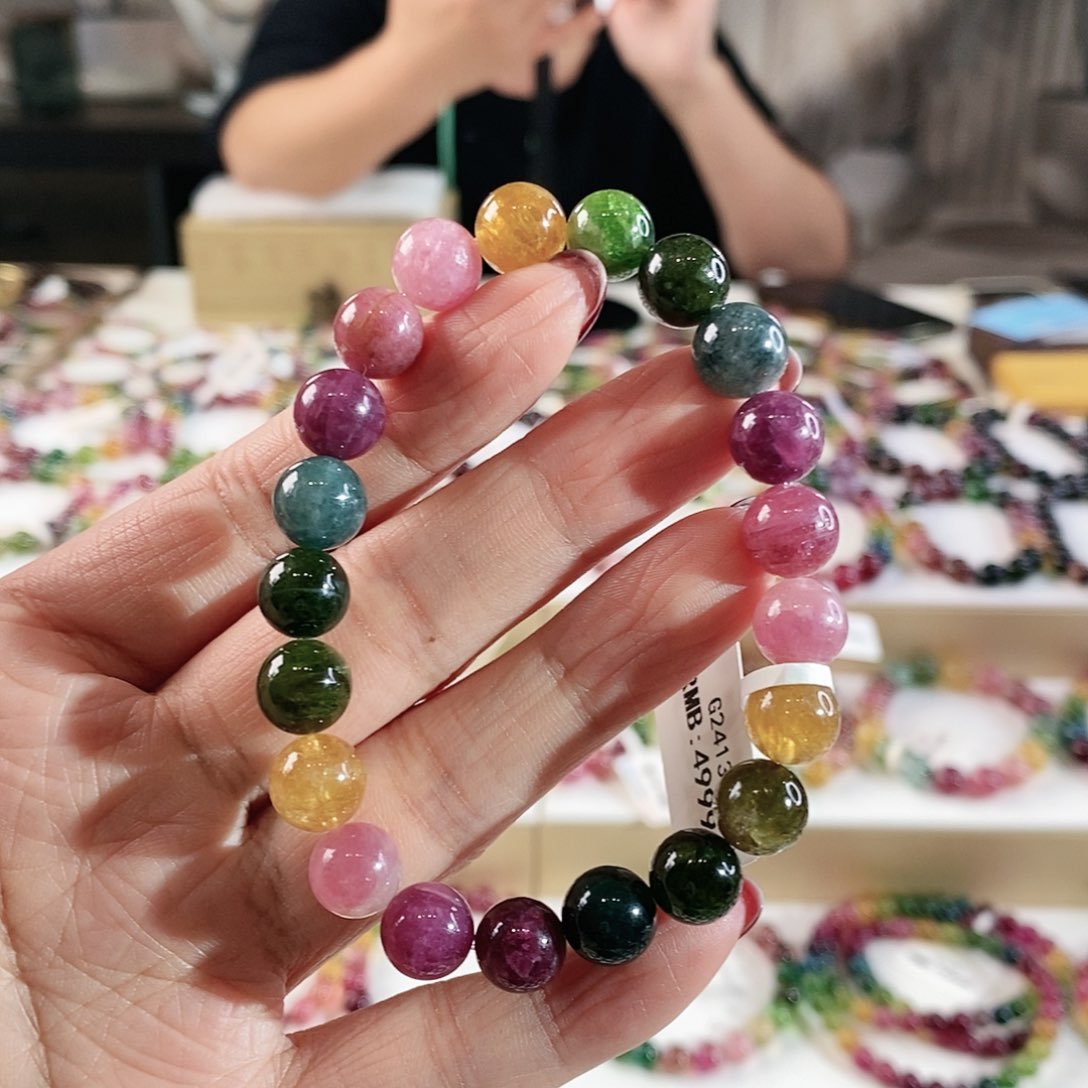 碧玺手链未镶嵌G2413单圈颜色微差