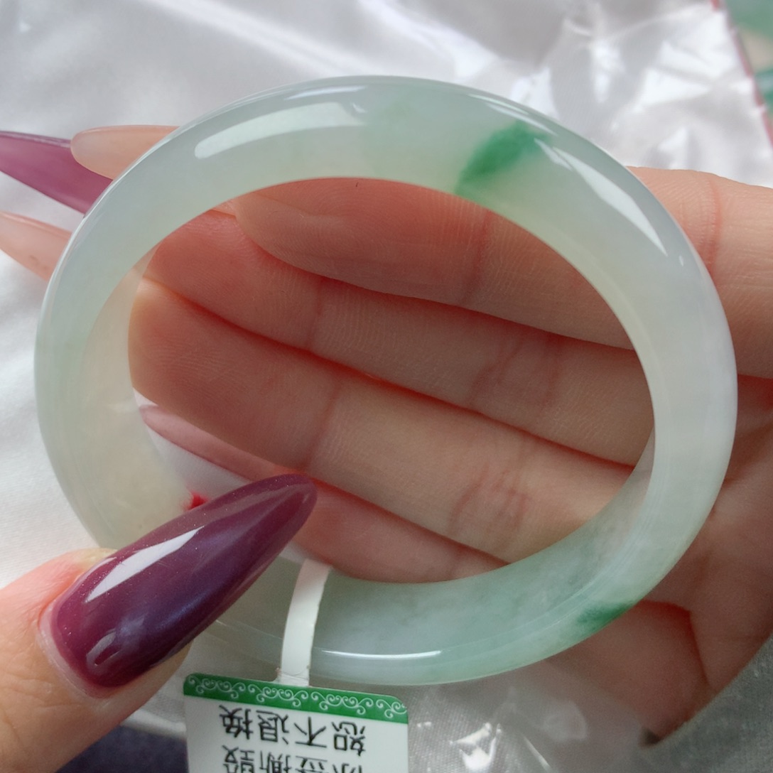 未镶嵌手镯翡翠缅甸天然翡翠A货55.7贵妃