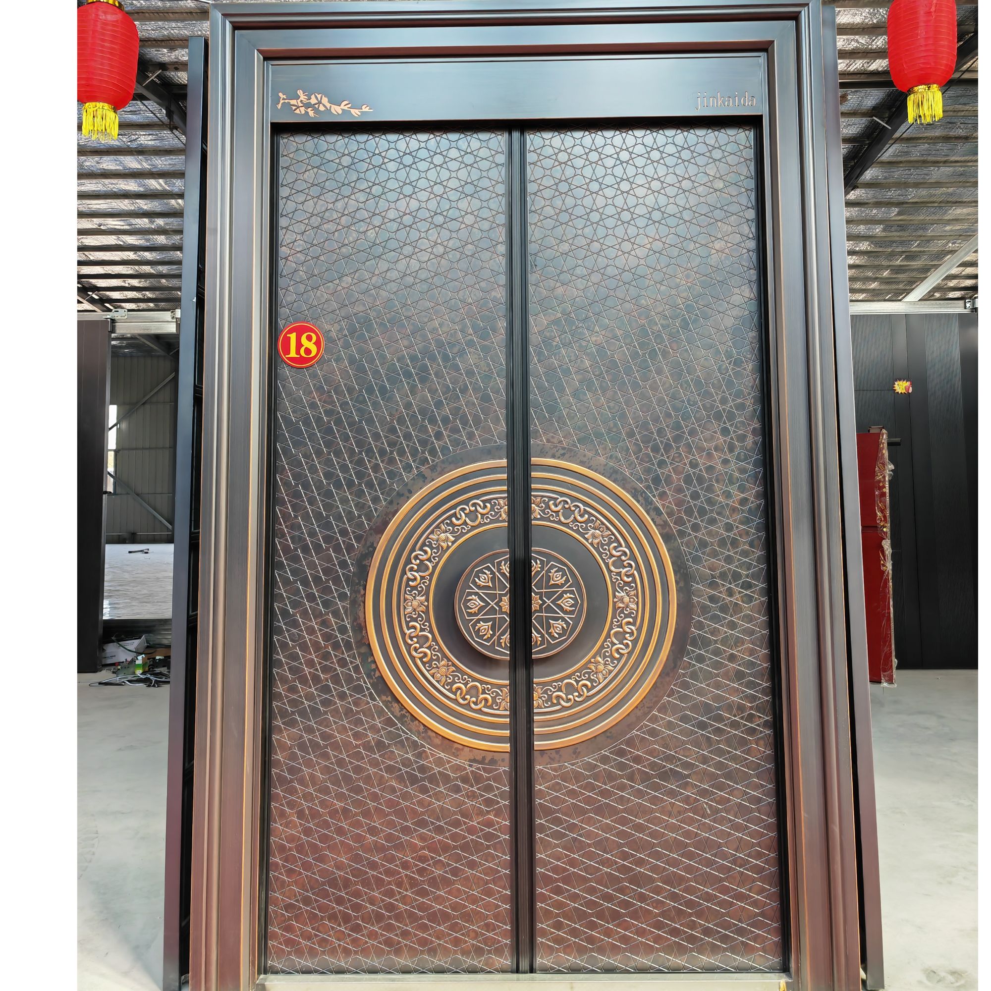 锌合金精雕铸铝门意向卡勿拍