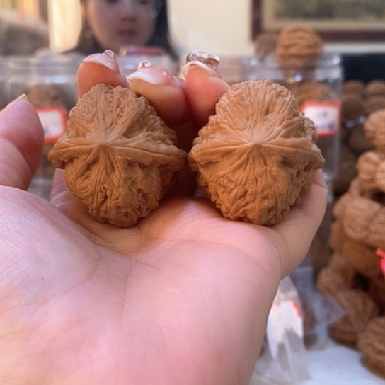 文玩核桃吊坠37平谷凹底