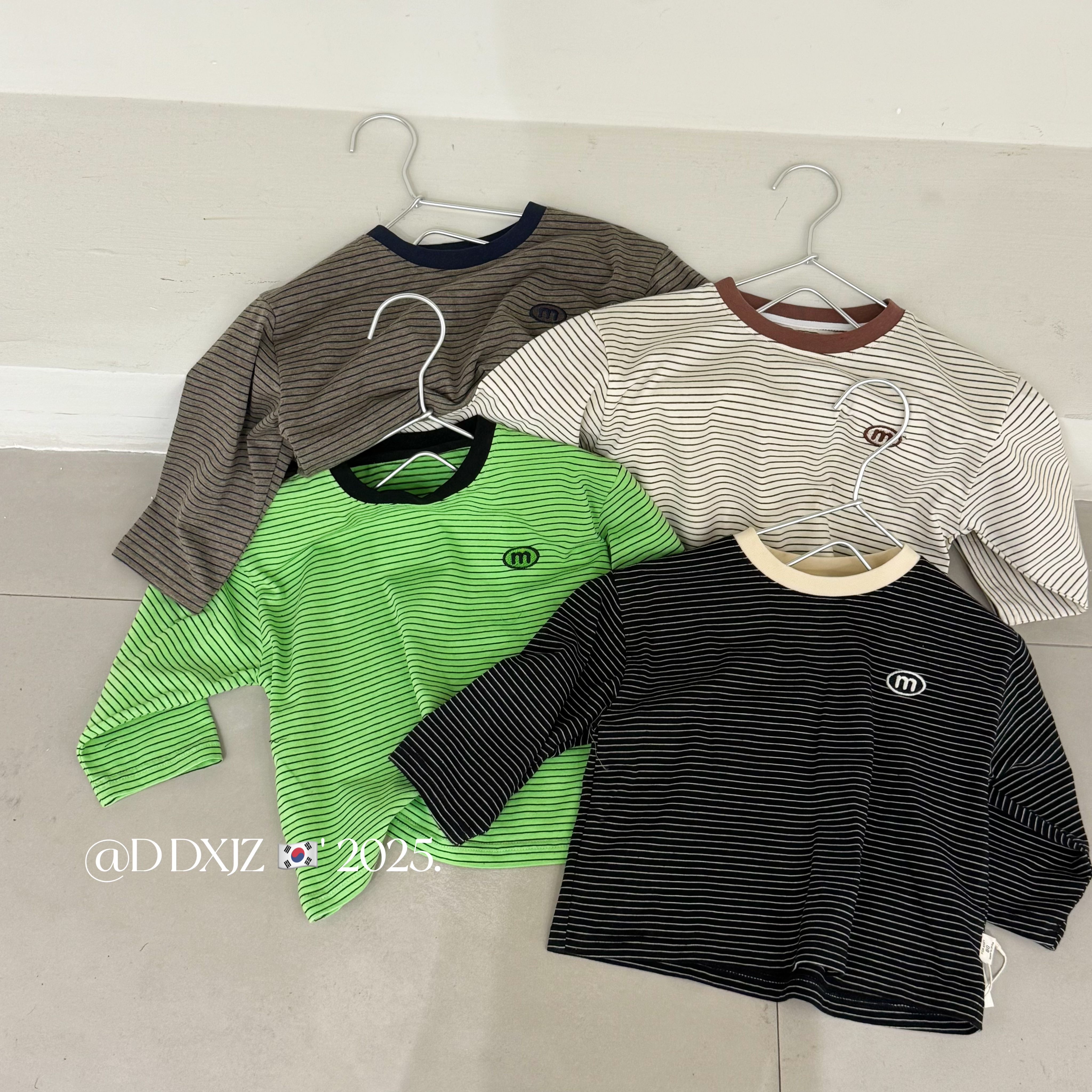 【W+韩系童装】百搭韩系儿童内搭男女童百搭神器条纹打底衫 25011