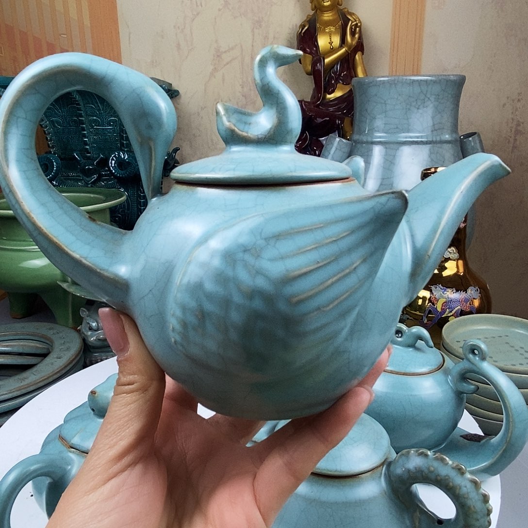 摆件茶壶一套汝窑茶壶
