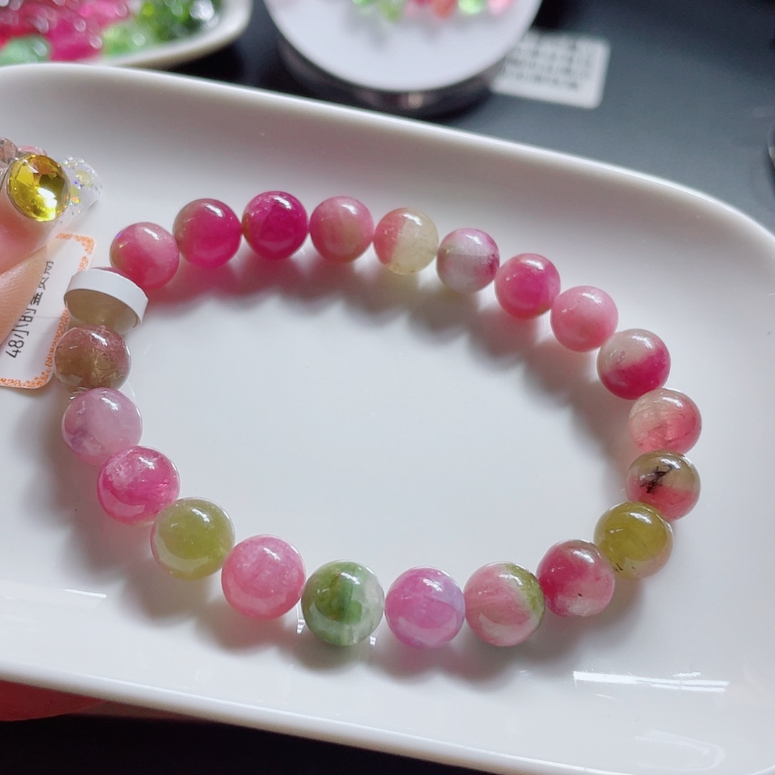 未镶嵌手链碧玺9mm左右