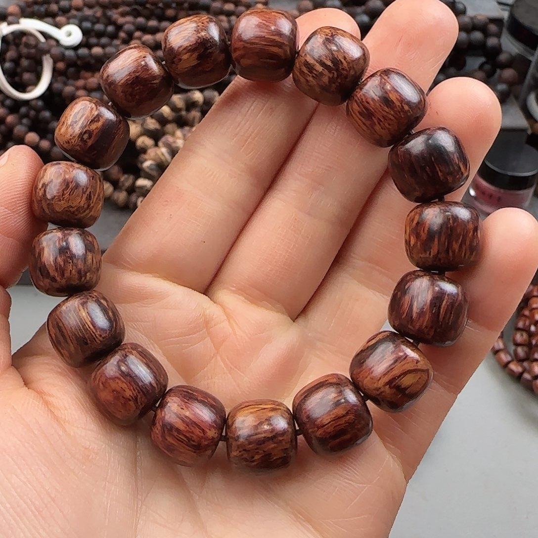 降真香手串/手链12×13海南红降黑骨料满纹满油