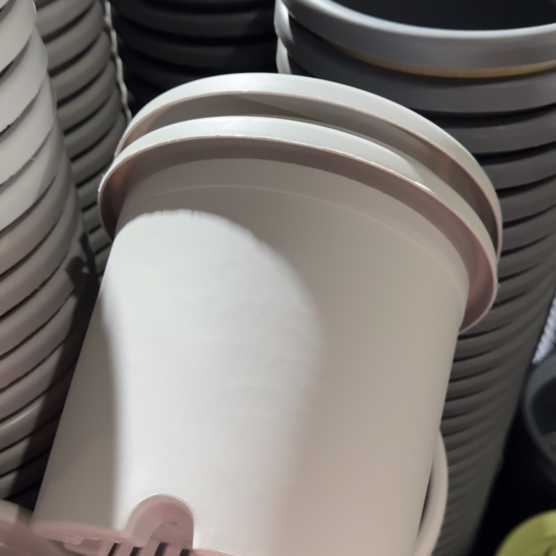 树脂四季盆3#无拖灰白微瑕10