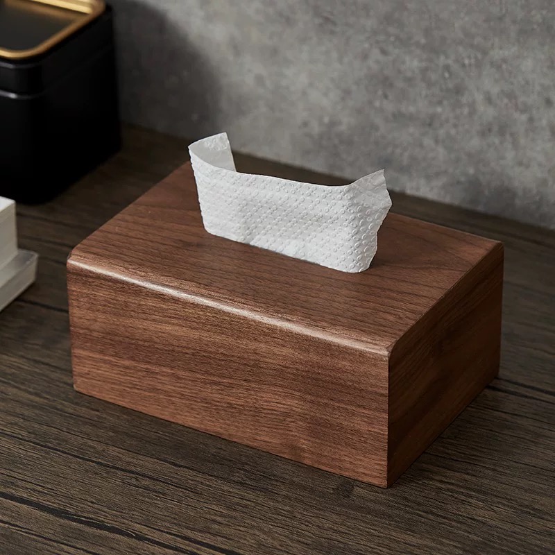 【北美黑胡桃木】直播间福利实木纸巾抽纸盒客厅餐厅收纳餐巾（ZB）