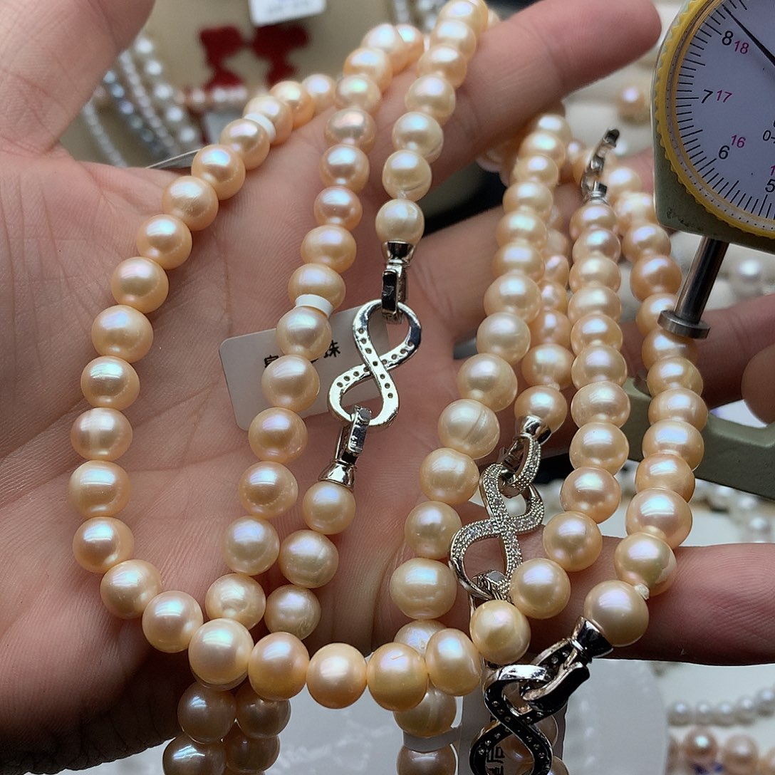 淡水珍珠8-9未镶嵌x59项链