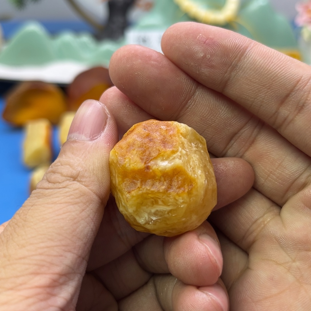 喜***儿定制琥珀未镶嵌蜜蜡原石不退不换