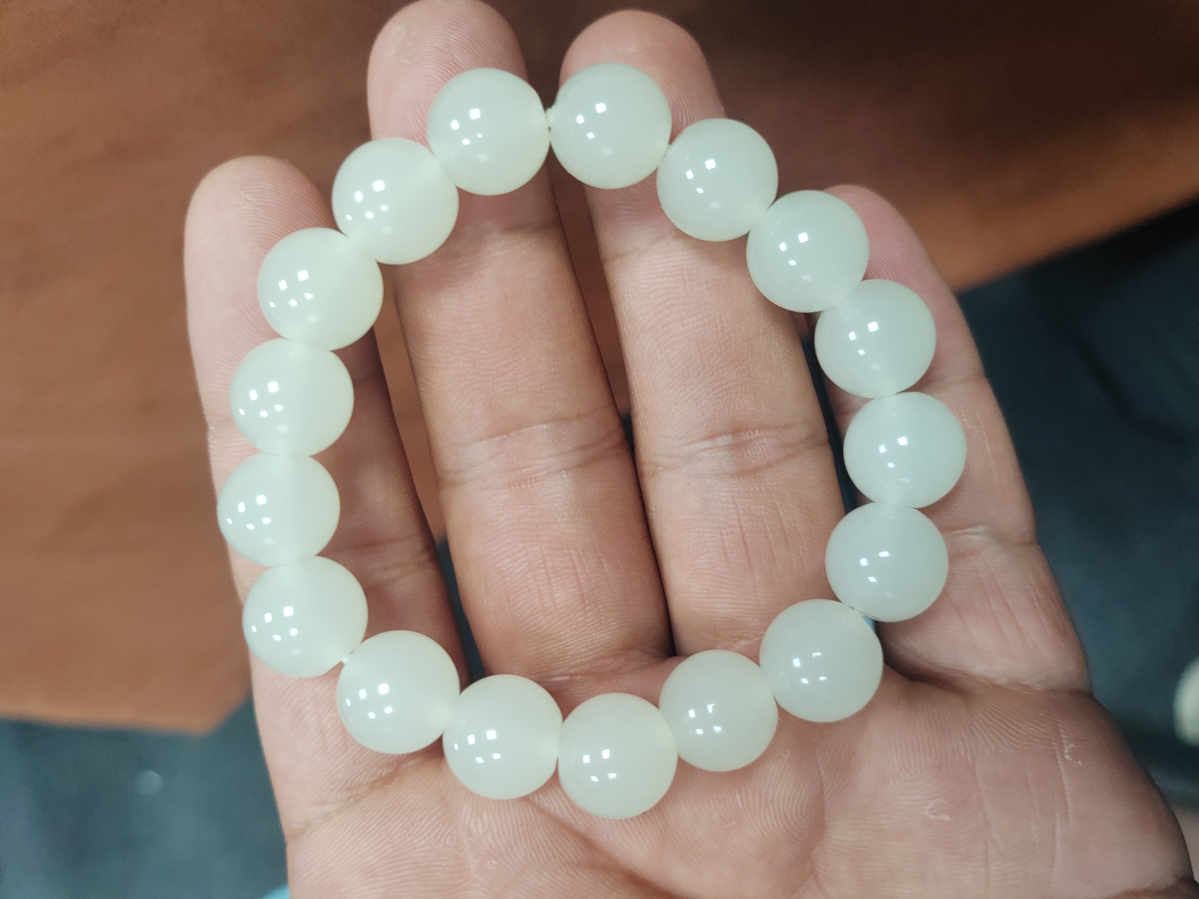 卡12mm 蜂蜜水单圈手串