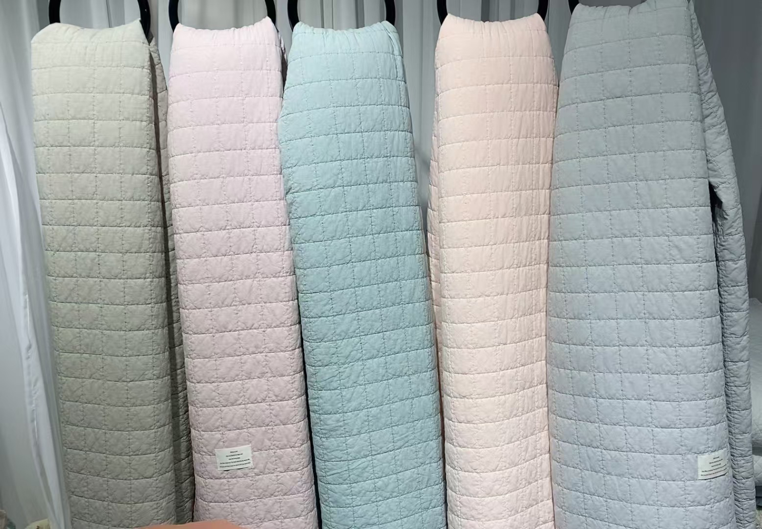 外贸全棉酵素砂洗床盖三件套