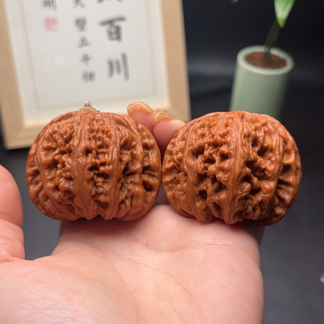 文玩核桃把件49.5球筋