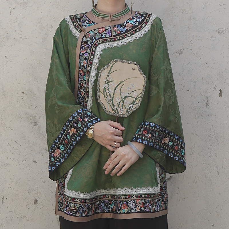 「桃乐」乐锦坊复古中国风手工原创设计感刺绣百搭国潮女装汉服上衣