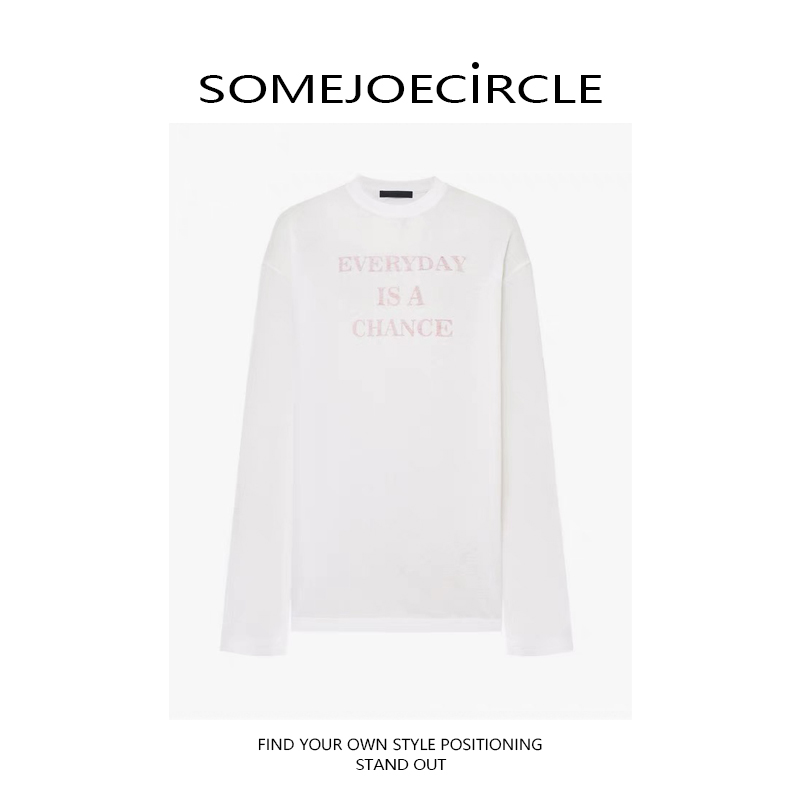 【DZ】SOMEJOECIRCLE【轻薄】25夏新品沙爽棉个性宽松长袖圆领Z5840