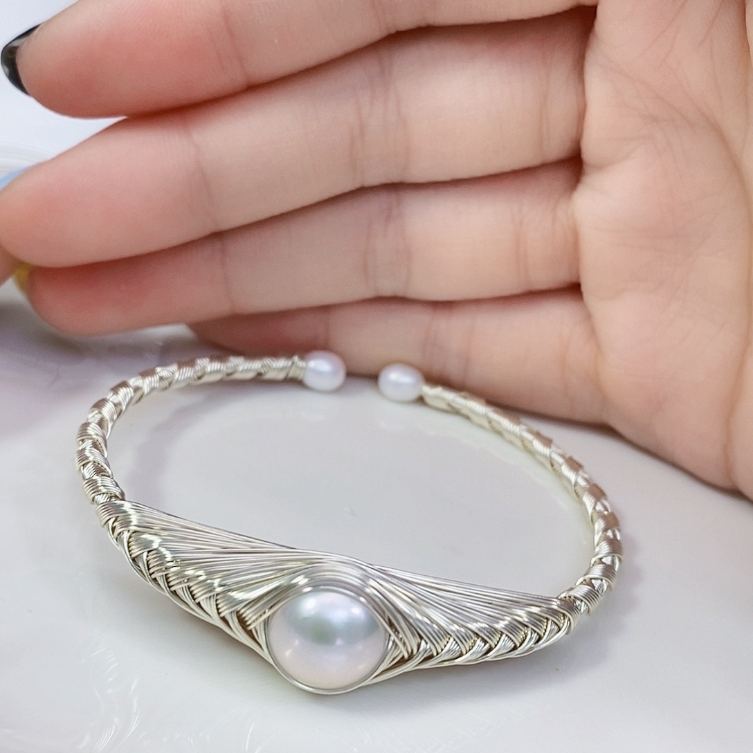 淡水珍珠特价不退不换极光手工手链未镶嵌