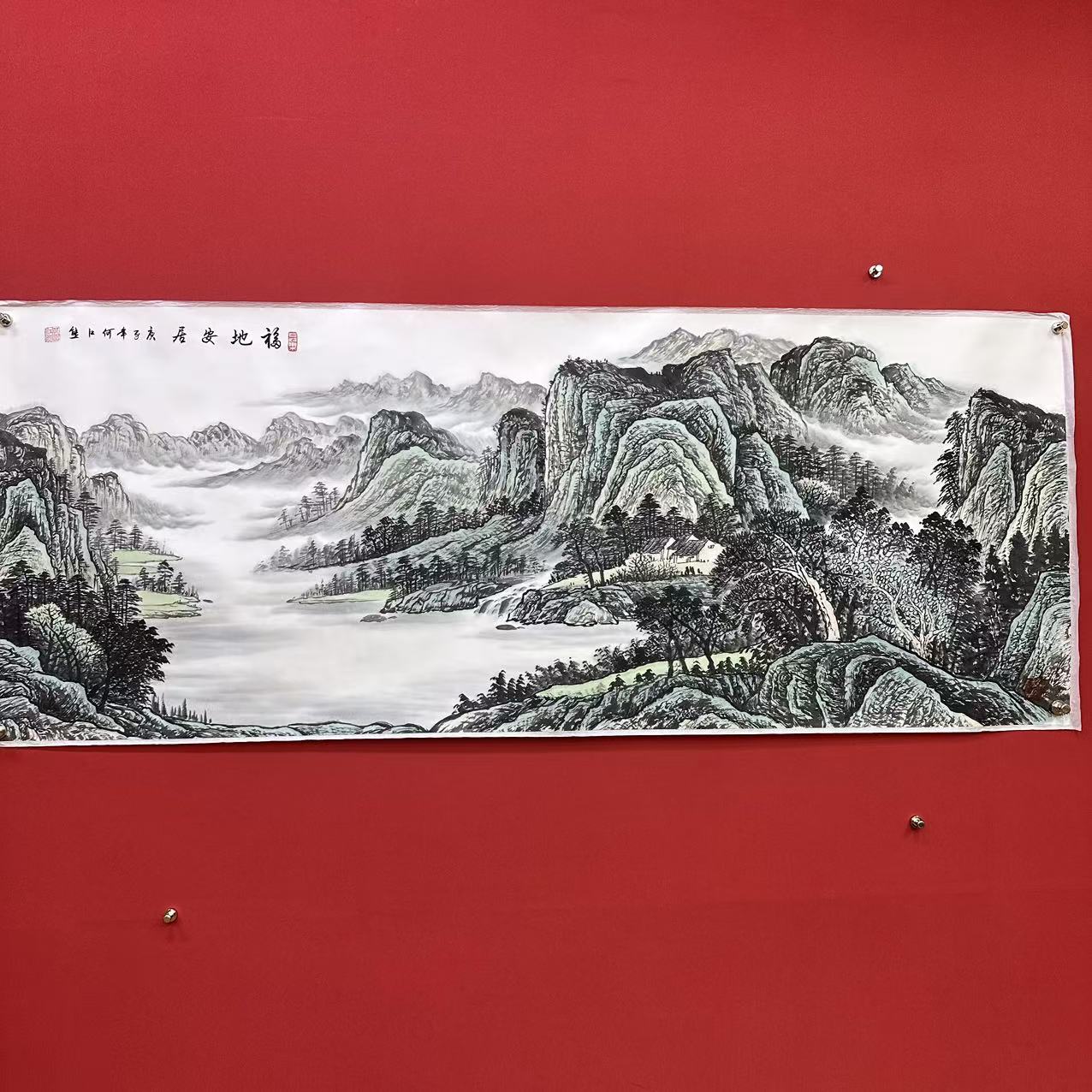 《福地安居》六尺 何江熊 山水国画32