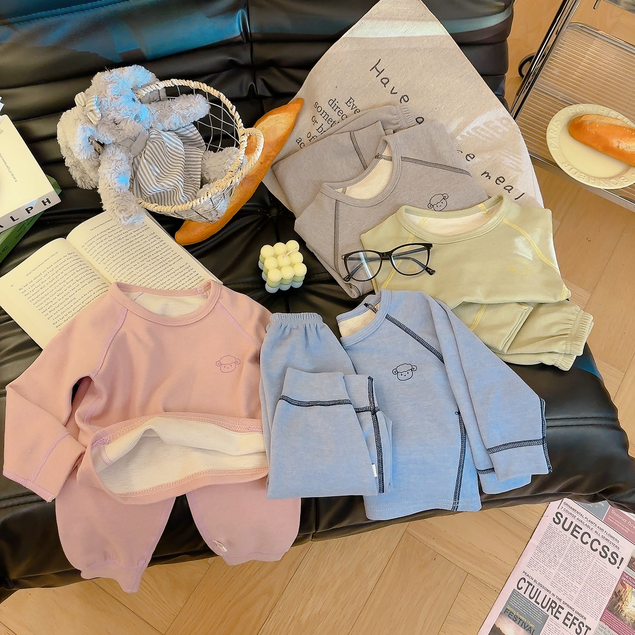 【10A抗菌羊毛蚕丝】校服保暖神器保暖套装儿童秋衣秋裤无骨家居服