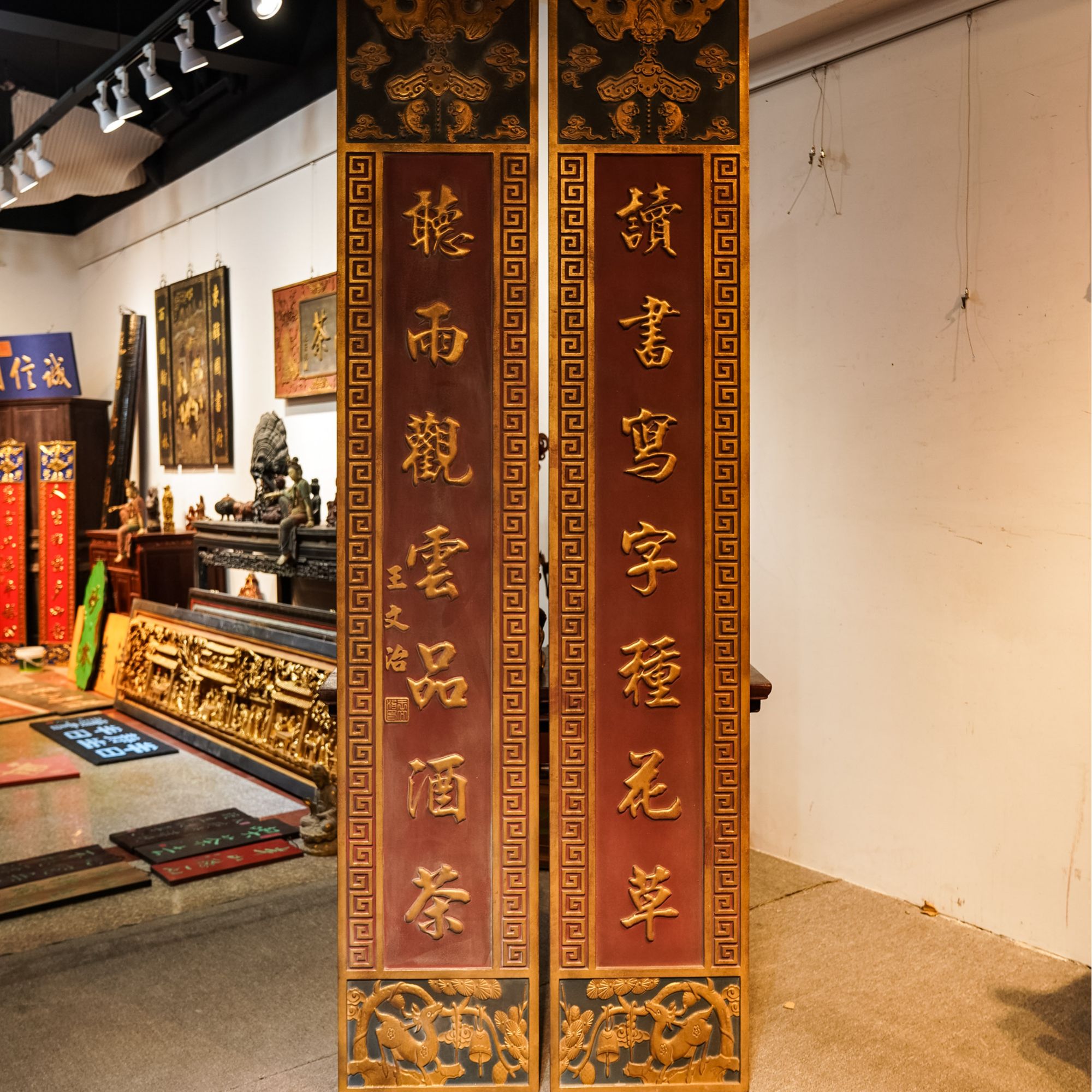 实木牌匾定制书法字楹联寺庙祠堂装饰招牌 读书写字