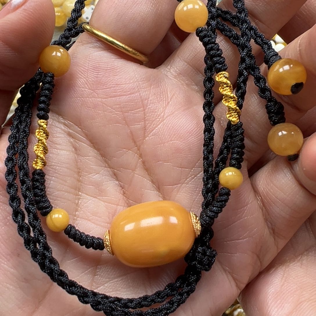 琥珀珠宝奇石18K金镶嵌