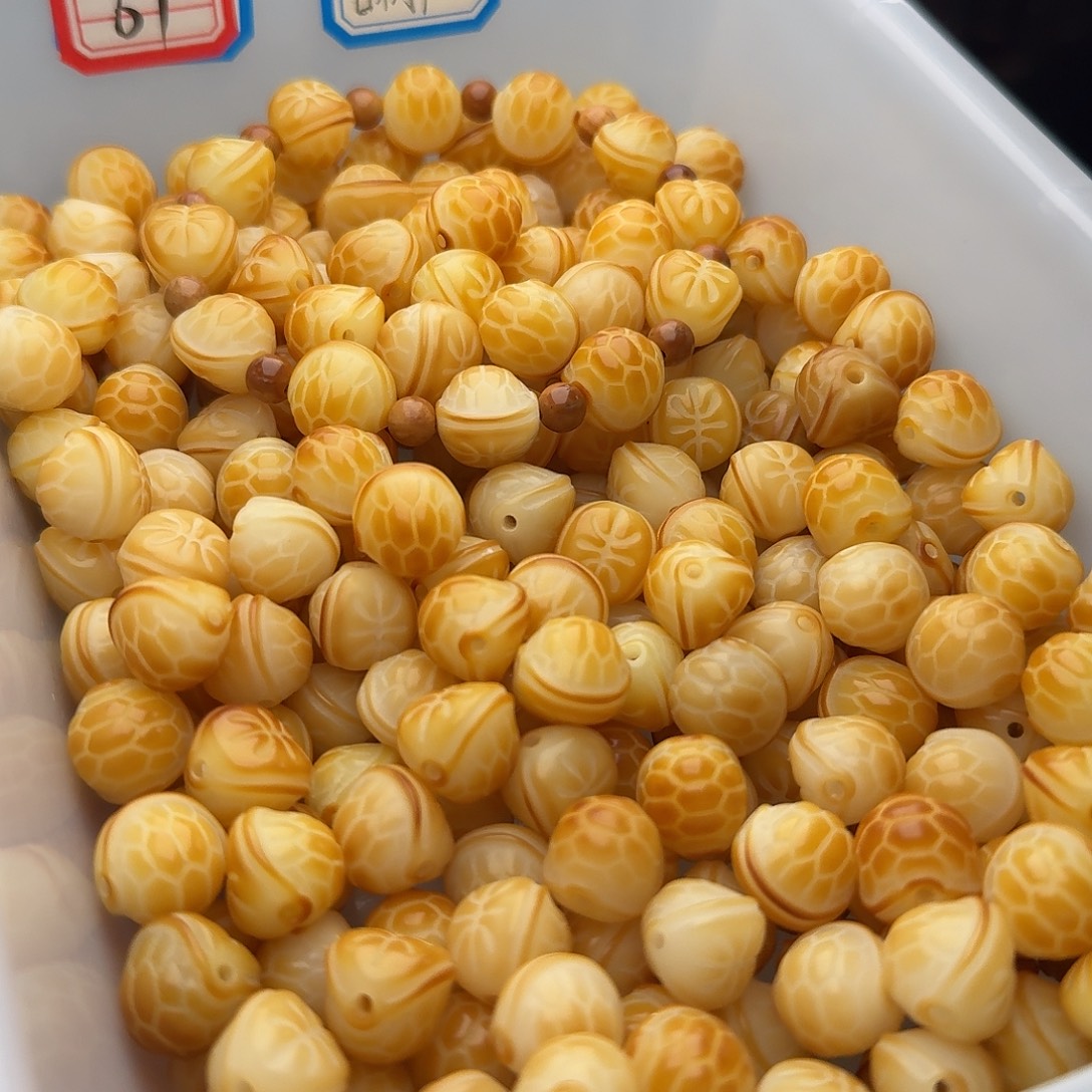 菩提根/象牙果吊坠20 颗菩提炭烧富甲 12