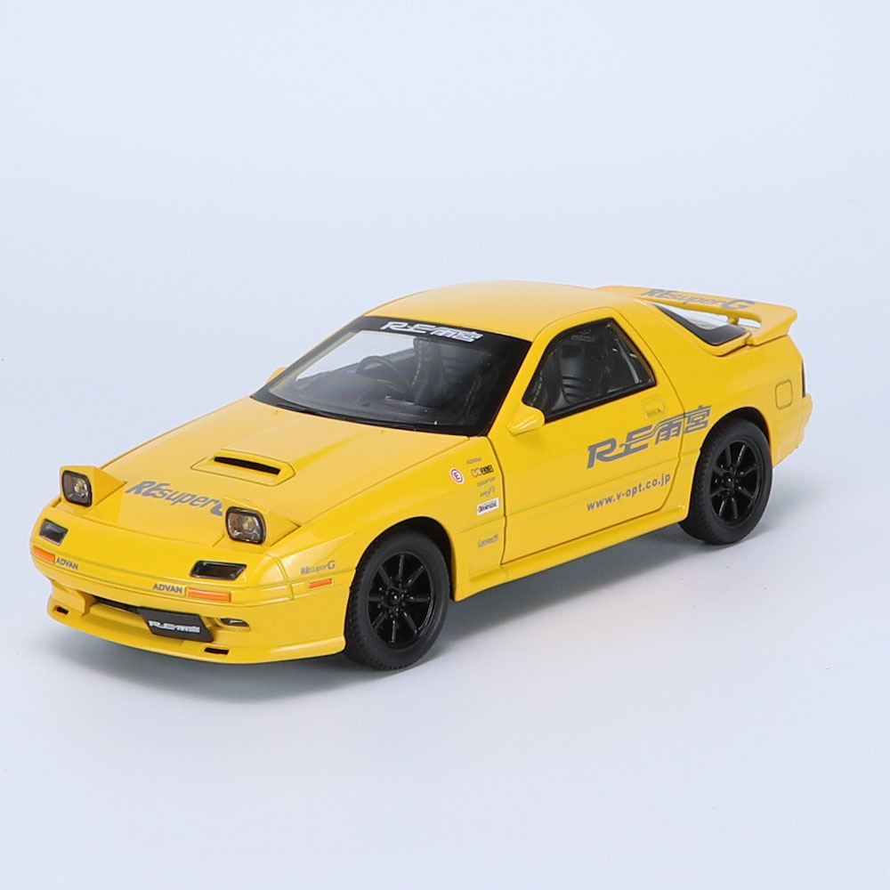 1/24马自达RX7 仿真合金声光三挡转向玩具车模型摆件礼品