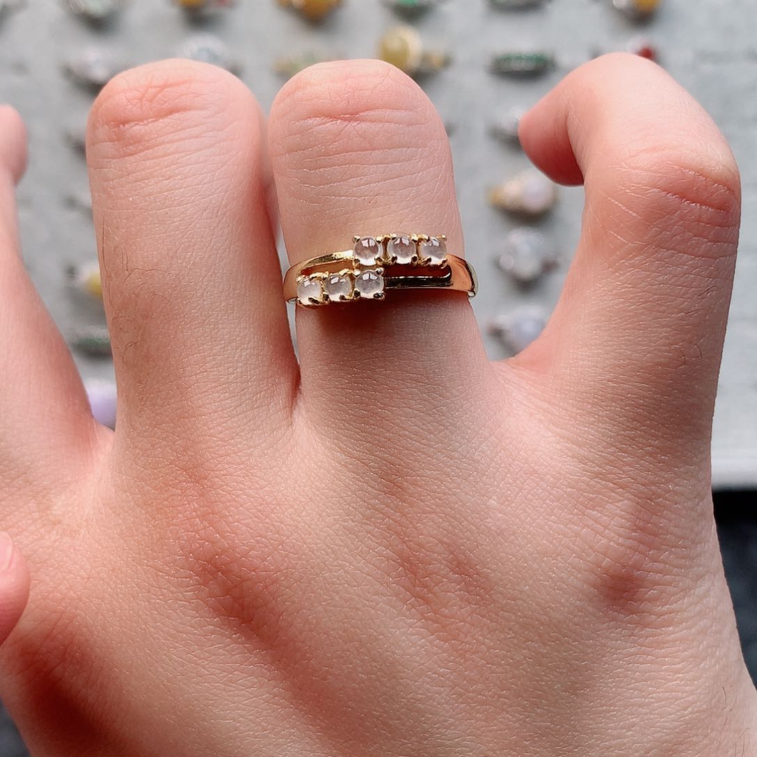 翡翠戒指银S925镶嵌0169