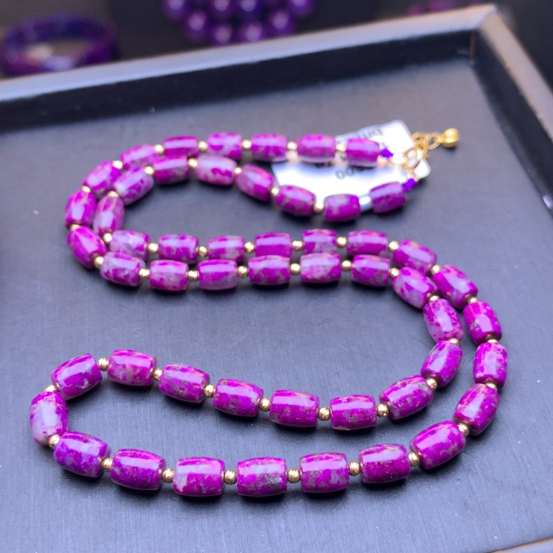 苏纪石（舒俱来）项链18K金镶嵌