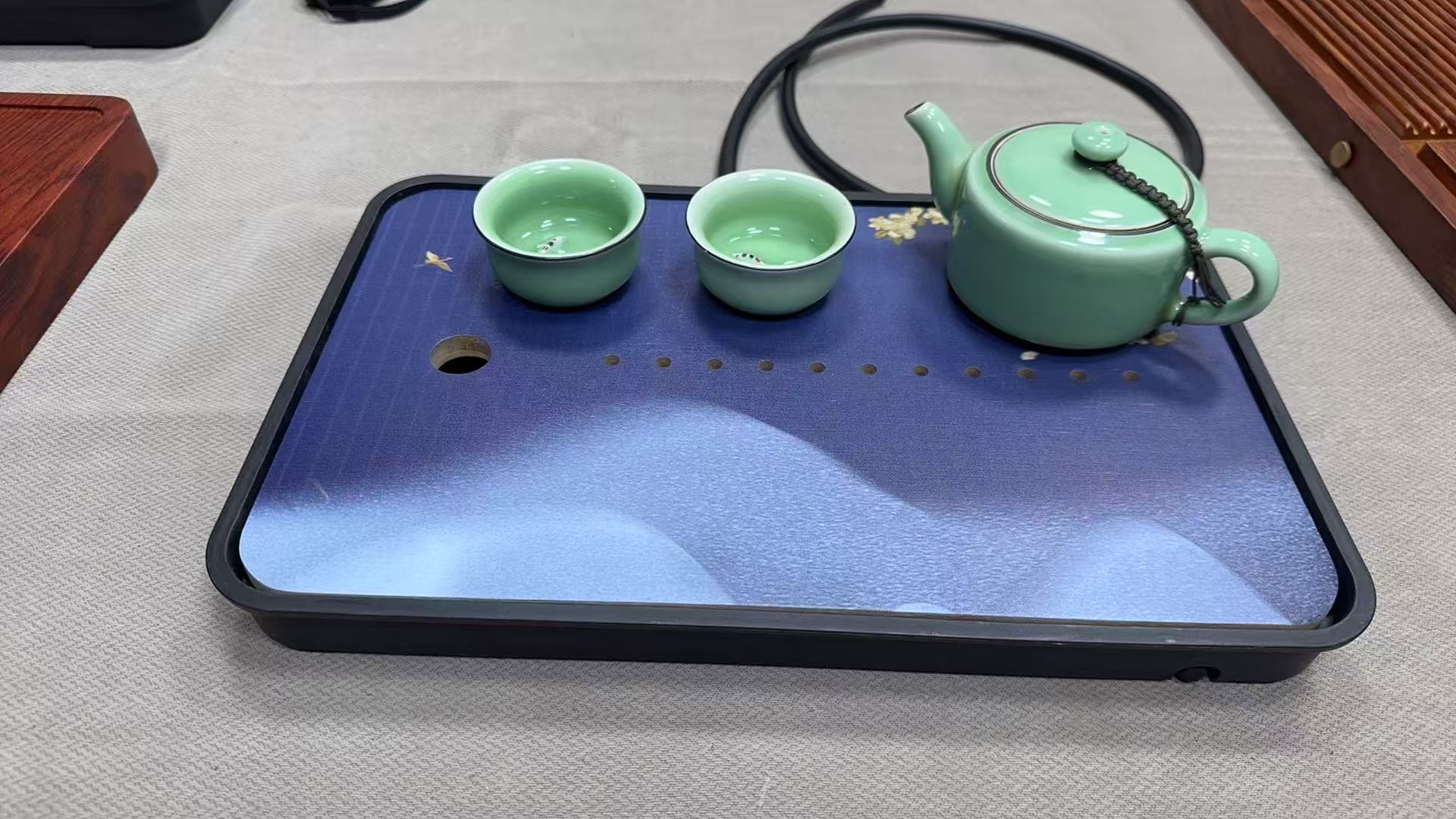 36*24*3.5高山金丝老楠竹蓄排两用茶盘可双面通用