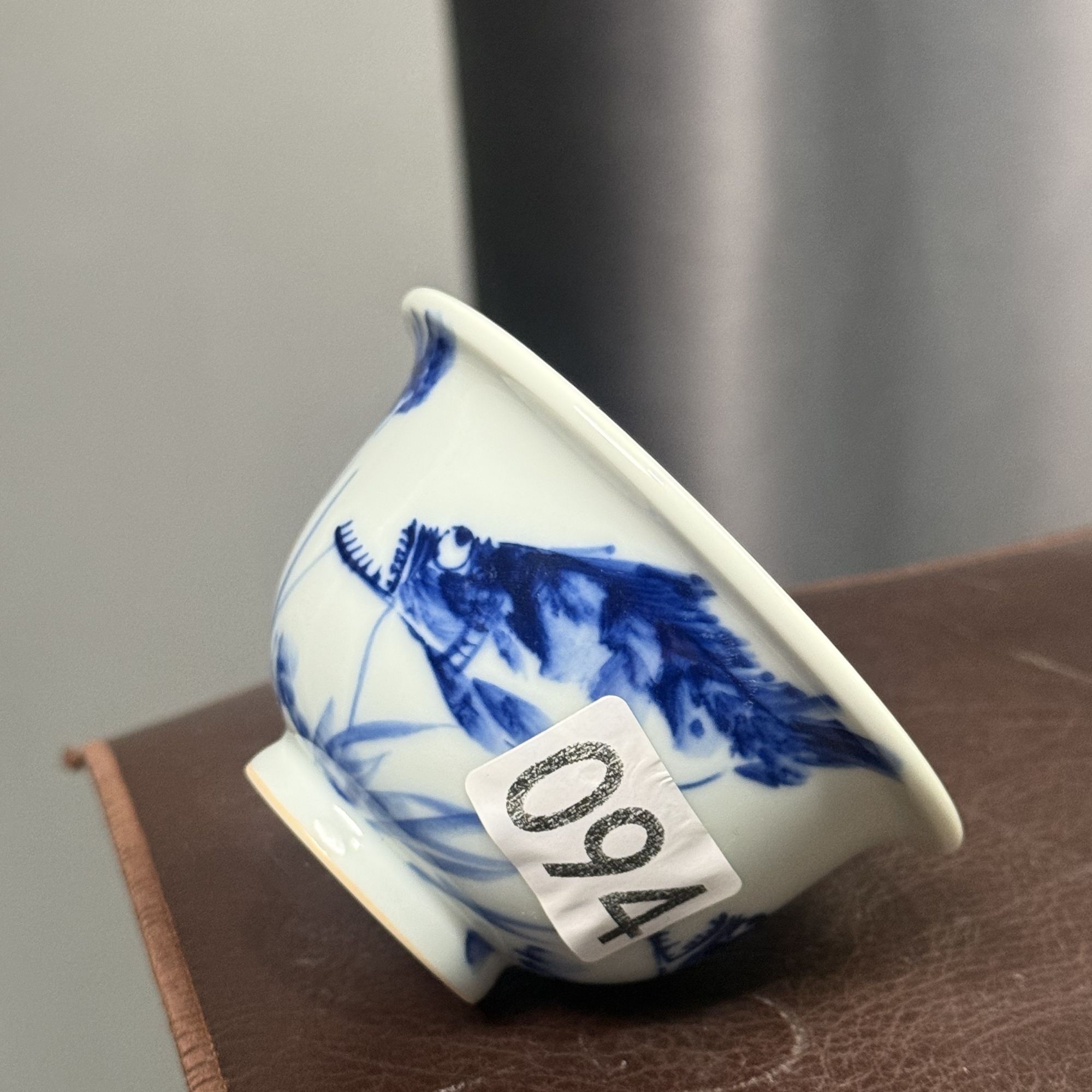 柴窑大瑕疵鳜鱼开片大压手杯