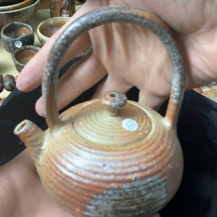 杯手工粗陶、柴烧茶器