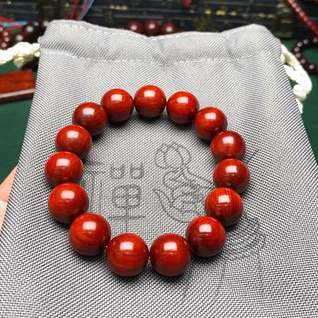 檀香紫檀（小叶紫檀）手串/手链多样性发其一小叶紫檀15顶泥