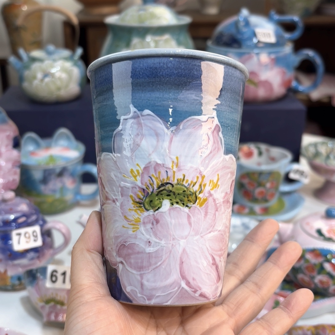 景德镇手绘高温釉下彩陶瓷茶具