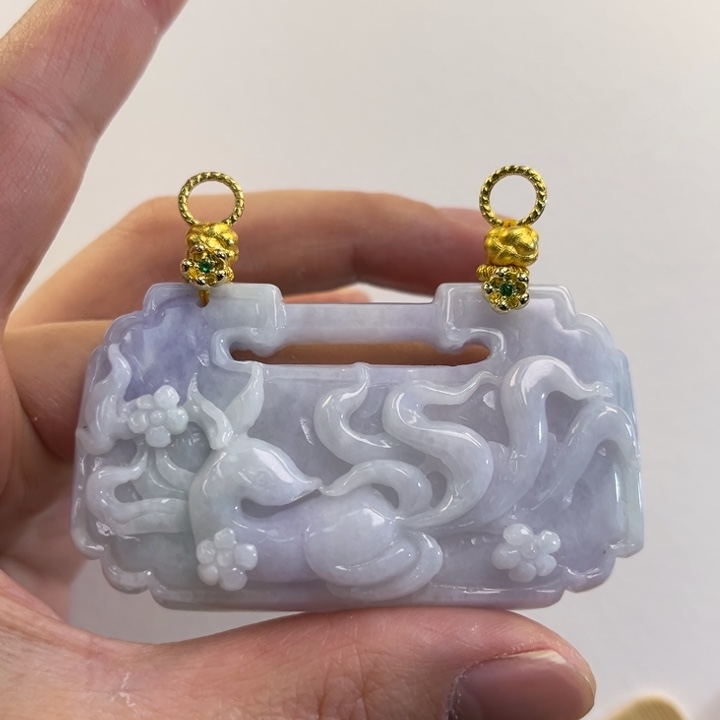 翡翠吊坠(赠链)未镶嵌代编织