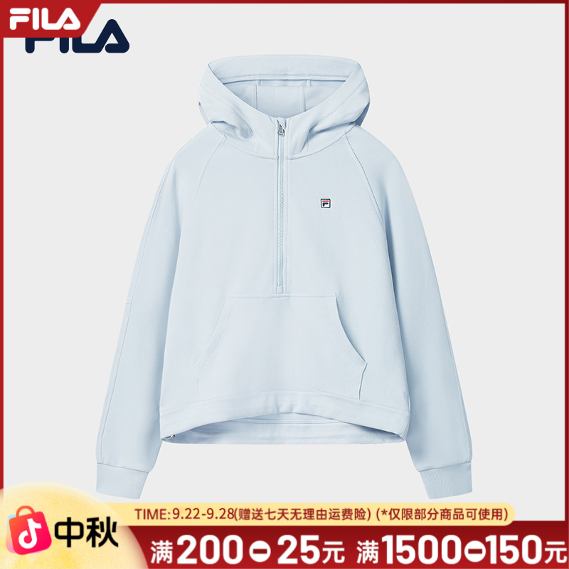 Fila/斐乐针织长袖女士连帽秋季卫衣百搭套头衫F11W548217F