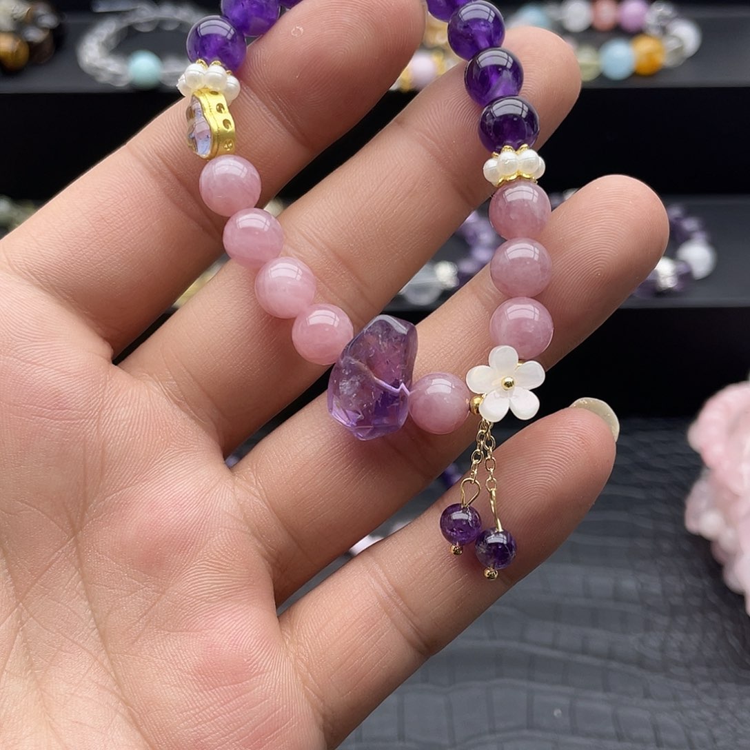 水晶手链未镶嵌乌拉圭紫水晶