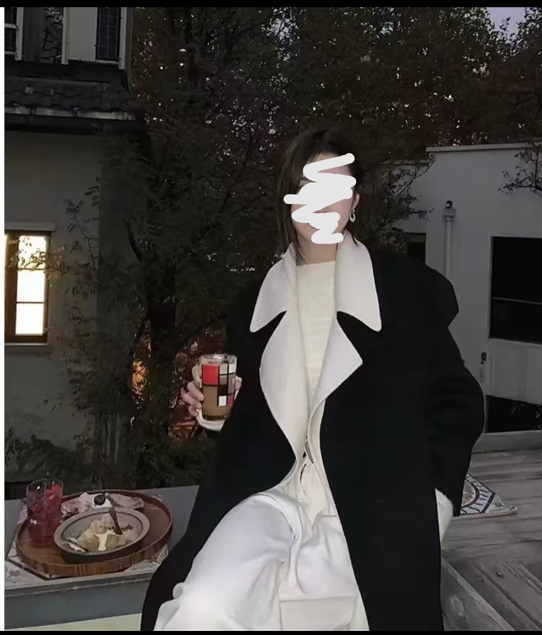 公主【高冷大嫂】太好看了显瘦拼接假两件长款风衣外套（6629）