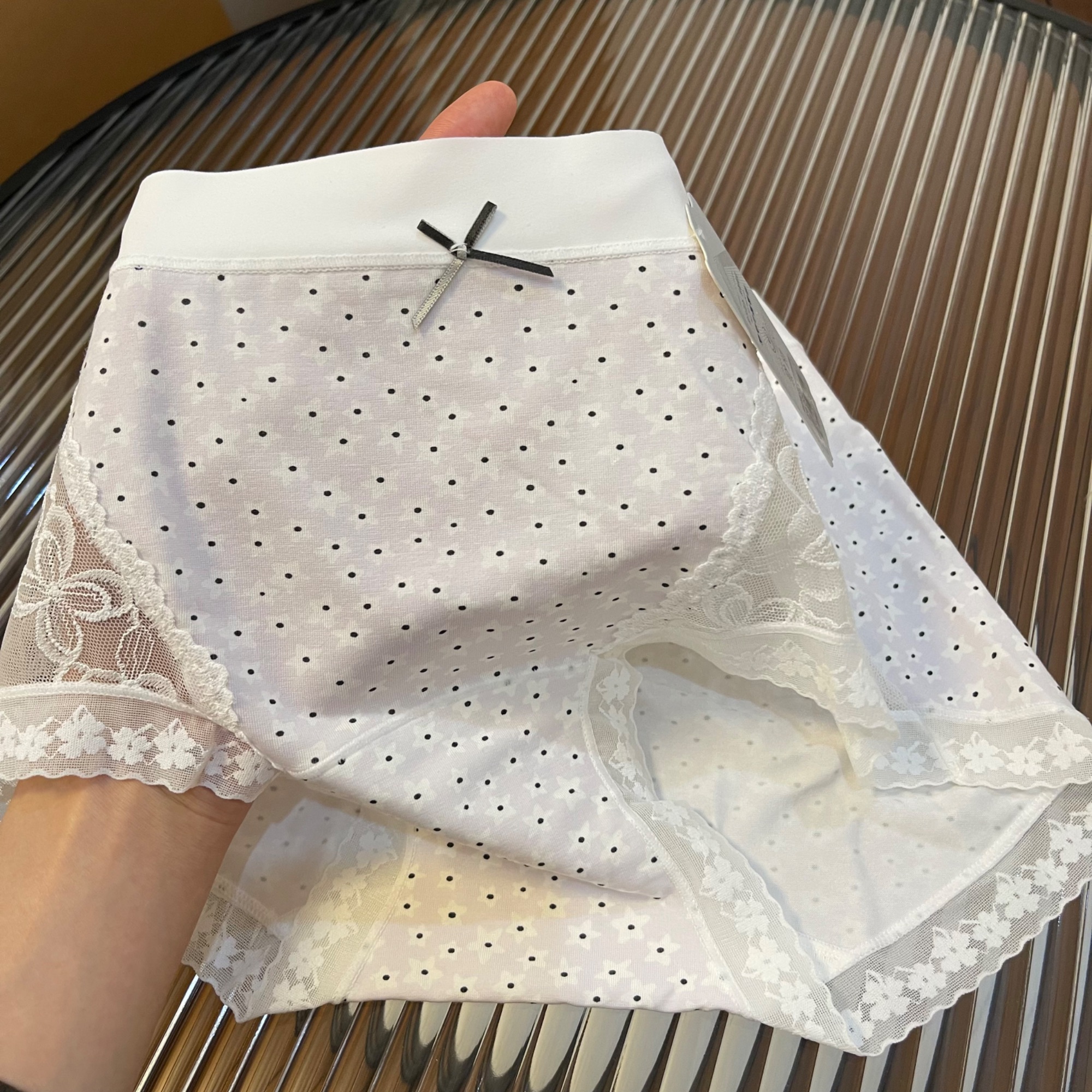【三织棉内衣8条装】中腰性感莫代尔蕾丝拼接柔软舒适女士内裤