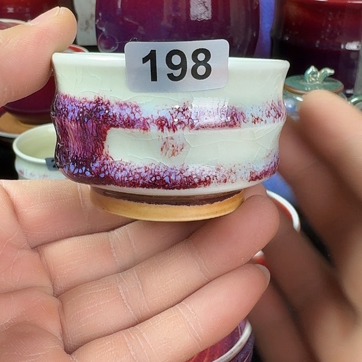 198全手工钧瓷原矿釉自然窑变主人杯