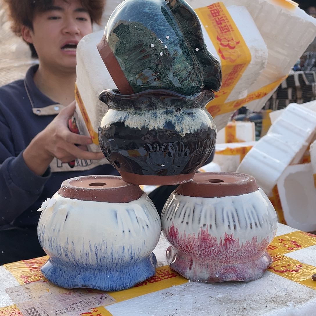 红陶宜兴紫砂花盆