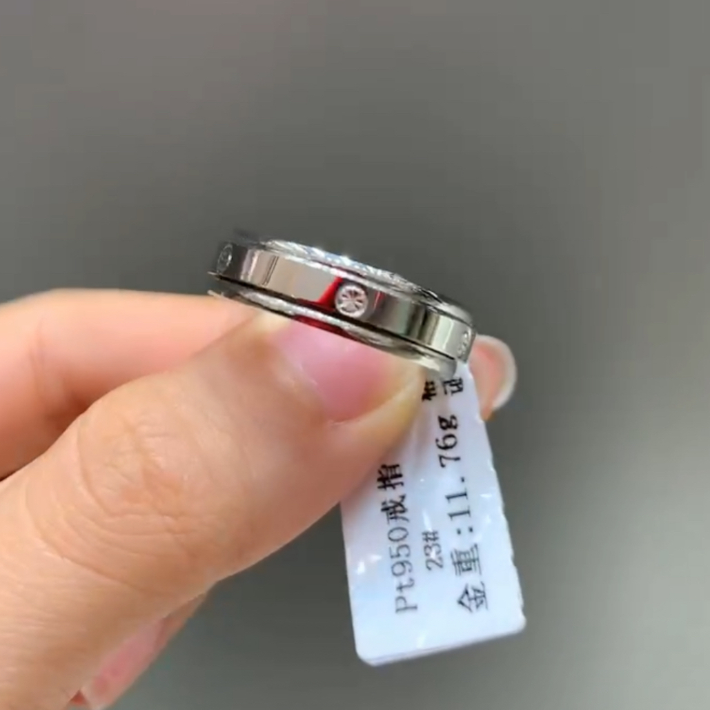 【素款】铂金时来运转戒指23圈口首饰直播间改价链接