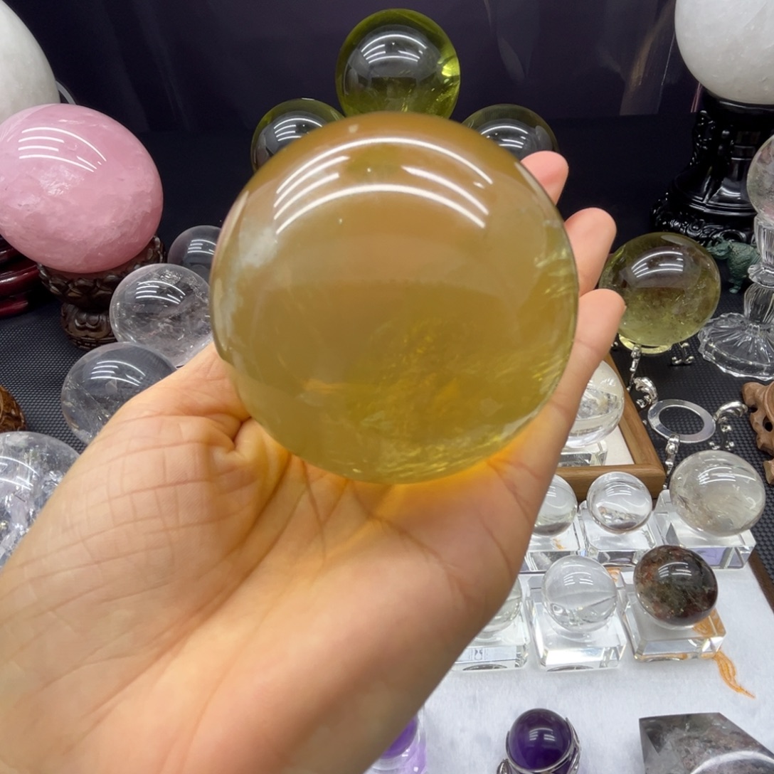 水晶未镶嵌珠宝半成品6.7公分