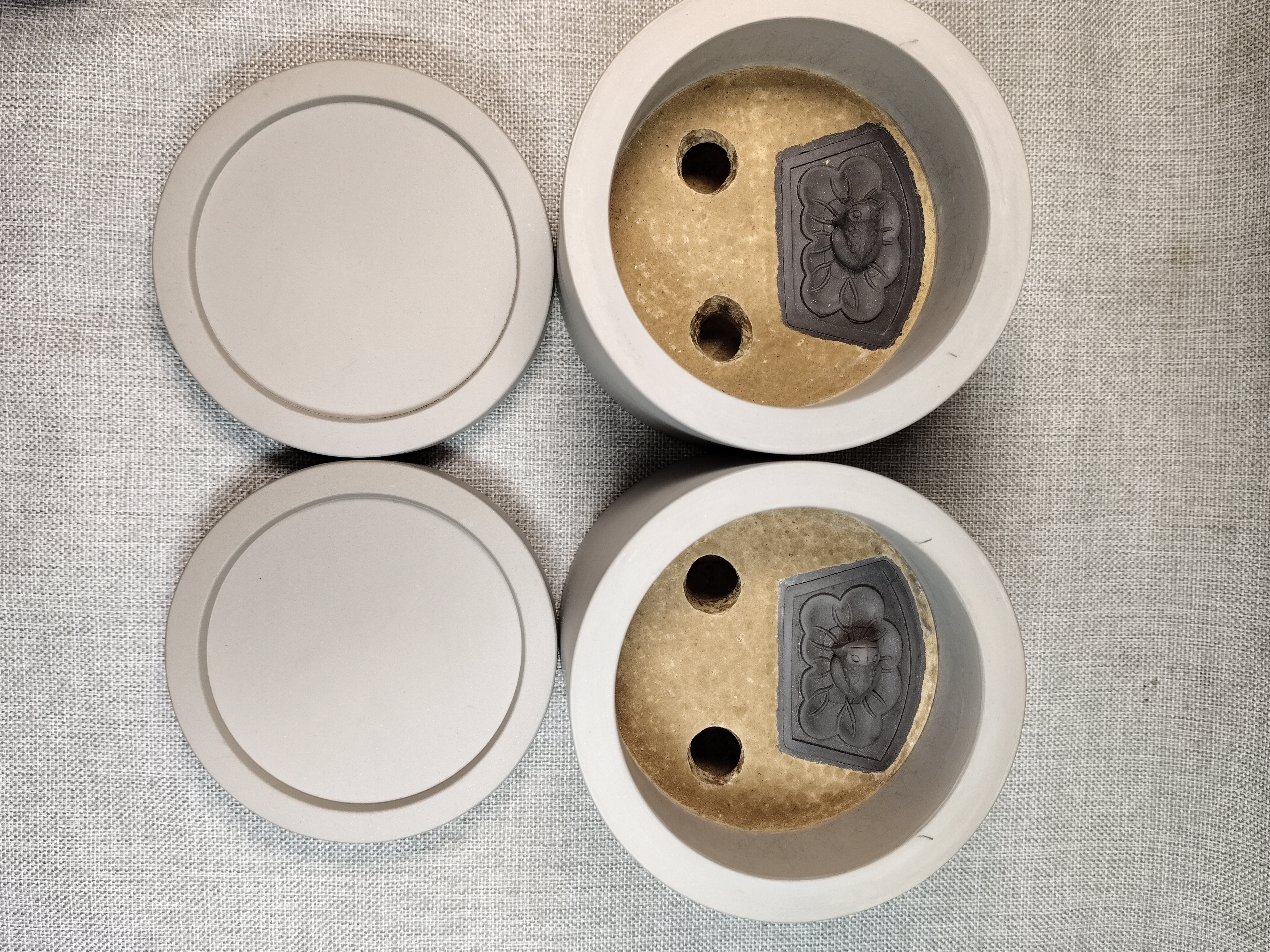蛐蛐蟋蟀精品养罐老三合土塘底大师傅手工制作地道底