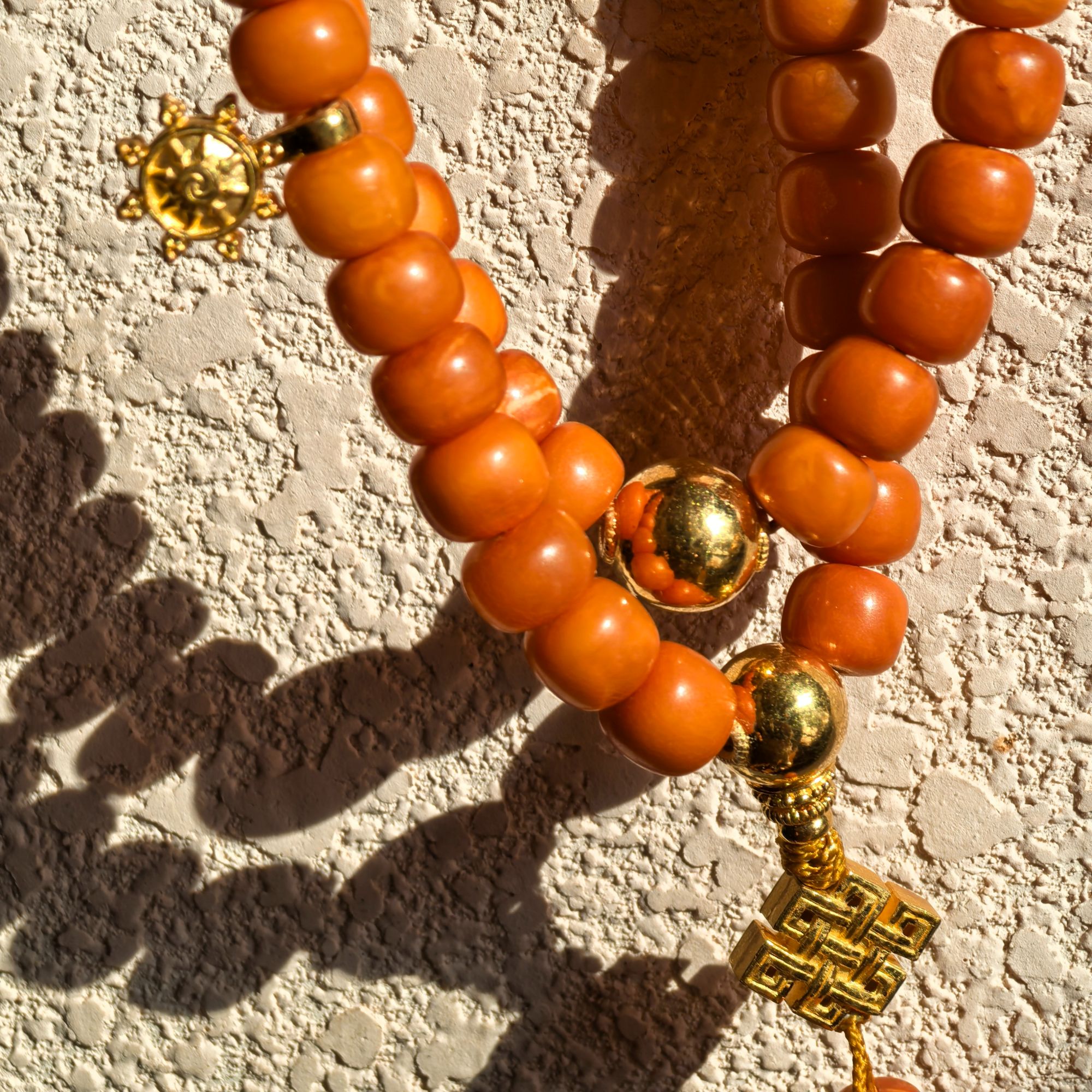 吊坠925银 一念菩提 老型金念珠