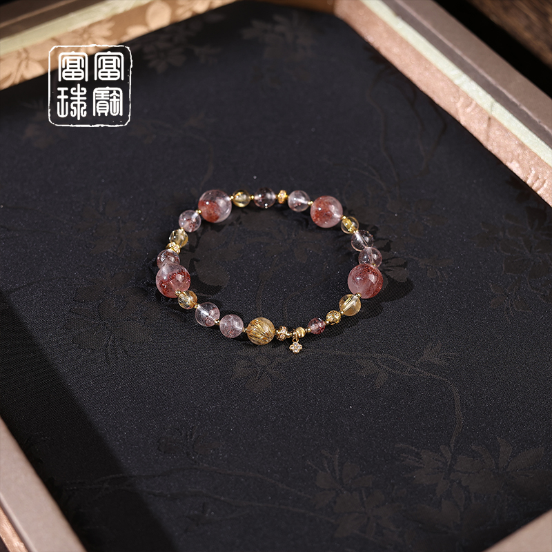 Y【曦曦甜】富富珠宝 水晶18k金时尚手串（天然珠宝多样性发）